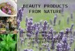BEAUTY PRODUCTS FROM NATURE COMPETENT COMMUNICATOR PROJECT # 9 PERSUADE WITH POWER BY VICKY SIONGCO March 22, 2011