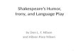 Shakespeares Humor, Irony, and Language Play by Don L. F. Nilsen and Alleen Pace Nilsen 1