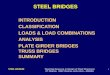 1 STEEL BRIDGES Teaching Resource in Design of Steel Structures IIT Madras, SERC Madras, Anna Univ., INSDAG STEEL BRIDGES INTRODUCTION CLASSIFICATION LOADS