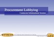 NY Temporary State Commission on Lobbying Procurement Lobbying Contractor Informational Session Lobby Education Unit