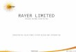 RAYER LIMITED FOCUSED BEYOND EXPECTATION CONCENTRATED SOLAR POWER SYSTEM DESIGN AND INTEGRATION  Proprietary Information