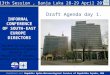 Draft Agenda day 1. ICSEED 13th Session, Banja Luka 28-29 April 2014.RS B&H INFORMAL CONFERENCE OF SOUTH-EAST EUROPE DIRECTORS Hosted by Republic Hydrometeorological