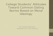 College Students Attitudes Toward Common Dating Norms Based on Moral Ideology By: Annalisa Blackham Modified by Dr. Carol Albrecht