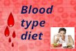 Blood type diet. A chemical reaction occurs between your blood and the foods you eat. This reaction is part of your genetic inheritance. This reaction
