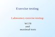 Laboratory exercise testing: Exercise testing W170 and maximal tests