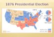 1876 Presidential Election 1. James Garfield : dark horse Republican nominee for President Running mate: Chester Arthur The race between Garfield and