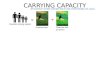 CARRYING CAPACITY …the maximum number of people that an area of land (locally) can support. = ÷ Population carrying capacity Productive land Productive
