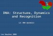 DNA: Structure, Dynamics and Recognition Les Houches 2004 L3: DNA dynamics