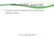 Affordable warmth Causes and remedies for the private rented sector