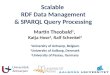 Scalable RDF Data Management & SPARQL Query Processing Martin Theobald 1, Katja Hose 2, Ralf Schenkel 3 1 University of Antwerp, Belgium 2 University of
