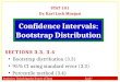 Statistics: Unlocking the Power of Data Lock 5 STAT 101 Dr. Kari Lock Morgan Confidence Intervals: Bootstrap Distribution SECTIONS 3.3, 3.4 Bootstrap