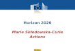Horizon 2020 Marie Skłodowska-Curie Actions Education and Culture