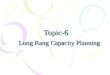 Topic-6 Long Rang Capacity Planning. Long range capacity planning Capacity-is the productive capability of a production facility Capacity measurement: