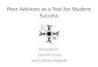 Peer Advisors as a Tool for Student Success Presenters: Janelle Fritze and Colleen Angaiak