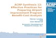 ACRP Synthesis 13: Effective Practices for Preparing Airport Improvement Program Benefit-Cost Analysis Steven Landau and Glen Weisbrod Economic Development