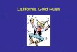 California Gold Rush. GOLD!!! James W. Marshall discovered gold on January 24, 1848. Marshall was inspecting a ditch at Sutter's saw mill when he saw