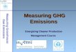 Measuring Greenhouse Gas Emissions 1 Measuring GHG Emissions Energizing Cleaner Production Management Course