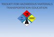TOOLKIT FOR HAZARDOUS MATERIALS TRANSPORTATION EDUCATION 1