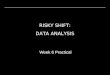 RISKY SHIFT: DATA ANALYSIS Week 6 Practical. WEEK 6 PRACTICALRISKY SHIFT WEEK 1 WEEK 2 WEEK 3 WEEK 4 WEEK 5 WEEK 6 WEEK 7 WEEK 8 WEEK 9 WEEK 10 LECTURE
