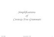 Fall 2006Costas Buch - RPI1 Simplifications of Context-Free Grammars