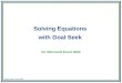 Denise Sakai Troxell (2000) Solving Equations with Goal Seek for Microsoft Excel 2000