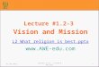 1Lecture 1.2-3 : Vision & Mission Lecture #1.2-3 Vision and Mission L2 What_religion_is_best.pptx  26 Jan 2012