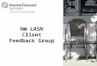 NW LASN Client Feedback Group. George Hatvani Service Development and Research Manager, HomeGround Services Facilitator and Chair of Client Feedback Group