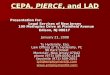 CEPA, PIERCE, and LAD Presentation for: Legal Services of New Jersey 100 Metroplex Drive at Plainfield Avenue Legal Services of New Jersey 100 Metroplex