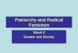 Patriarchy and Radical Feminism Week 9 Gender and Society