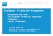 Dr Neil Williams Faculty Director of Feedback and Student Experience | Kingston University Academic Probation Programme Background and Aims The Academic