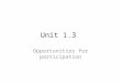 Unit 1.3 Opportunities for participation. Concepts and Definitions From Play to Sport