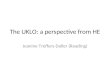 The UKLO: a perspective from HE Jeanine Treffers-Daller (Reading)