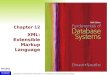 Copyright © 2011 Pearson Education, Inc. Publishing as Pearson Addison-Wesley Chapter 12 XML: Extensible Markup Language