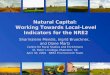 Natural Capital: Working Towards Local-Level Indicators for the NRE2 Sharmalene Mendis, Ingrid Brueckner, and Diane Martz Centre for Rural Studies and