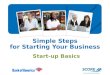 Simple Steps for Starting Your Business Start-up Basics
