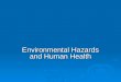 Environmental Hazards and Human Health. Core Case Study: The Global HIV/AIDS Epidemic  According to the World Health Organization (WHO), in 2005 about