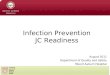 August 2011 Department of Quality and Safety Mount Auburn Hospital Infection Prevention JC Readiness