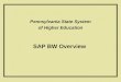 SAP BW Overview Pennsylvania State System of Higher Education