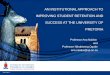Professor Ana Naidoo  and  Professor Nthabiseng Ogude  ana.naidoo@up.ac.za AN INSTITUTIONAL APPROACH TO IMPROVING STUDENT RETENTION AND SUCCESS AT