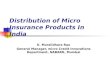 Distribution of Micro Insurance Products In India K. Muralidhara Rao General Manager, micro Credit Innovations Department, NABARD, Mumbai