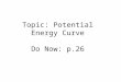 Topic: Potential Energy Curve Do Now: p.26. Spontaneous Processes no outside intervention =physical or chemical change that occurs with no outside intervention