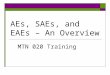 AEs, SAEs, and EAEs – An Overview MTN 020 Training
