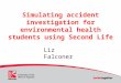 Simulating accident investigation for environmental health students using Second Life Liz Falconer