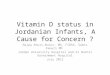 Vitamin D status in Jordanian Infants, A Cause for Concern ? Najwa Khuri-Bulos, MD, FIDSA, Samir Faouri MD Jordan University Hospital and Al Bashir Government