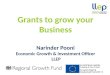 Grants to grow your Business Narinder Pooni Economic Growth & Investment Officer LLEP