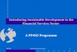 PP4SD Financial Services Sector 1 Introducing Sustainable Development in the Financial Services Sector A PP4SD Programme