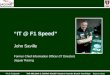 “IT @ F1 Speed” THE WELDING & JOINING SOCIETY Eastern Counties Branch Cambridge Sept 14, 2011 “IT @ F1 Speed” John Saville Former Chief Information Officer