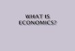 What fundamental qualities make up Economics? Wants Versus Needs