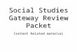 Social Studies Gateway Review Packet Content Related material
