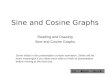 Next  Back Esc Sine and Cosine Graphs Reading and Drawing Sine and Cosine Graphs Some slides in this presentation contain animation. Slides will be more